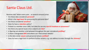 Santa Claus - GDPR data audit